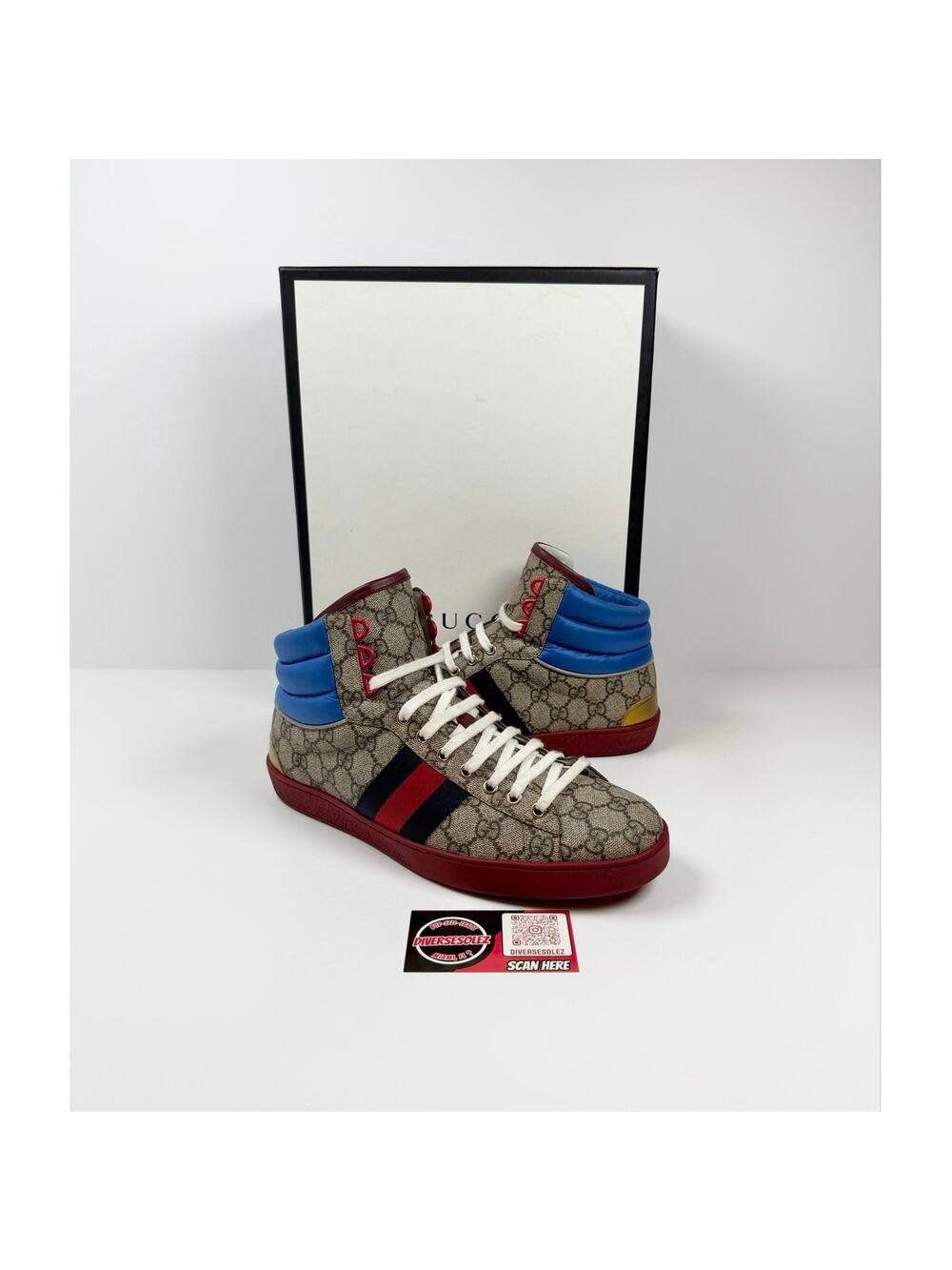Size 9.5US - Gucci Ace High Top Sneakers